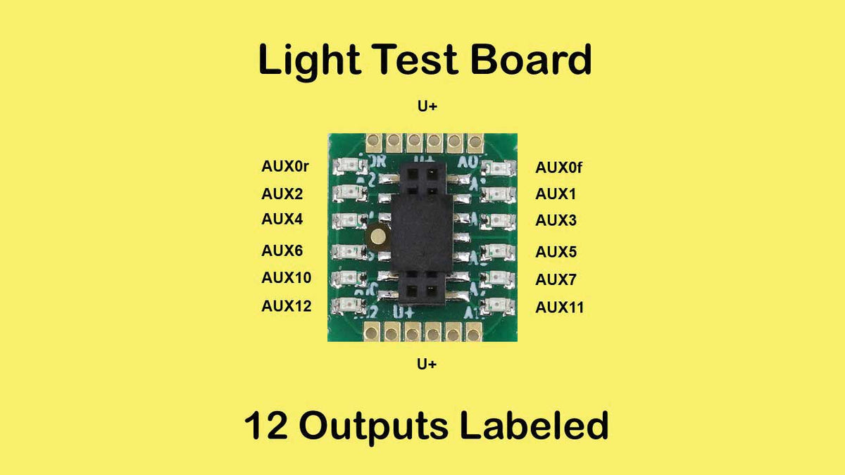 Add-On Light Test Board -- For Decoder Buddy V1 and V5 Motherboard #494-NTZ4 & NTZ5 (Sold Separately)
