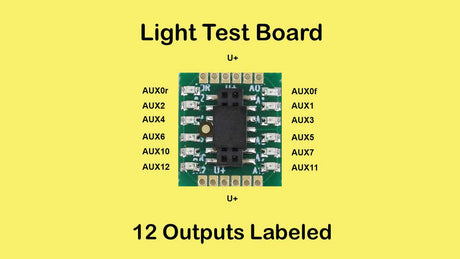 Add-On Light Test Board -- For Decoder Buddy V1 and V5 Motherboard #494-NTZ4 & NTZ5 (Sold Separately)