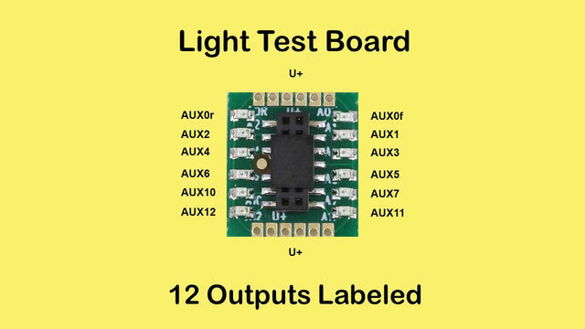 Add-On Light Test Board -- For Decoder Buddy V1 and V5 Motherboard #494-NTZ4 & NTZ5 (Sold Separately)