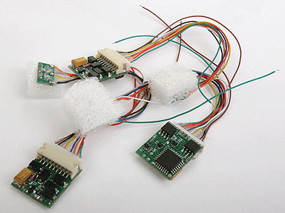 DCC Control Decoder 3-Pack -- Universal w/9-Pin JST & NMRA 8-Pin Connectors