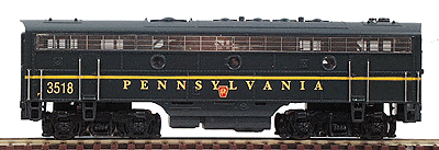 Diesel EMD F7B Powered - Standard w/Metal Parts -- Pennsylvania Railroad #3561 (Brunswick Green)