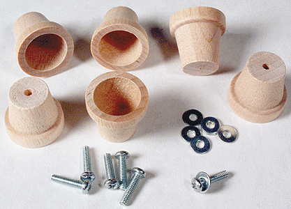 Blue Point(TM) Turnout Controller Accessories -- Knobs Push/Pull pkg(6)