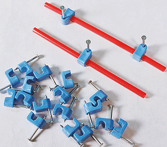 Blue Point(TM) Turnout Controller Accessories -- Hold Down & Clamps (blue), pkg(20)