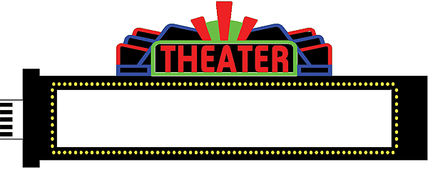 Large Theatre Sign -- 7-3/4 x 2-5/8" Suitable for S & O Scales