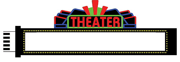 Medium Theatre Sign -- 5-5/8 x 1-13/16" Suitable for HO & N Scales