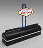 Desk Top Neon -- Las Vegas - 4" Sign, 4 x 3-1/2 x 3-1/2" Case (On/Off Switch)
