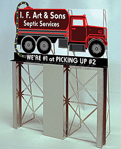 I.F. Art & Sons Roadside Billboard -- Suitable for HO/O Scales - 2-7/16 x 4-5/16"  6.2 x 10.9cm