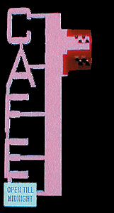 Vertical Sign Lighting Kits -- Cafe - Large, Left