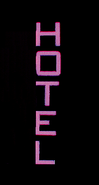 Vertical Sign Lighting Kits - Animated -- Hotel - Large, Left