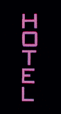 Vertical Sign Lighting Kits - Animated -- Hotel - Large, Left