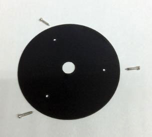Double-Sided Rotating Sign Flush-Mount Adapter -- Sign: 4"  10.2cm Diameter