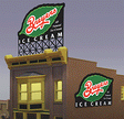 Animated Neon Billboards - Super Animated, 8 Channel Sequencing -- Limited-Run Breyer's Ice Cream; 4.2" Height x 4.1" Wide