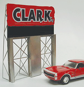 Clark Bar Animated Neon Billboard -- 4-5/16 x 5-1/8"  11 x 13cm