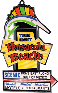 Animated Neon Christmas Ornament -- Pensacola Beach