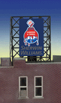 Sherwin Williams Paints Animated Rooftop Billboard -- Small for N & Z Scales Lattice Support Size: 1 x 1-3/8"  2.5 x 3.4cm
