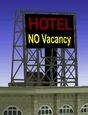 Hotel Flashing Neon Rooftop Billboard - Light Works USA -- Small for N&Z Scales 7/8 x 5/8"  2.3 x 1.5cm