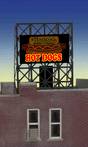 Nathan's Hot Dogs Flashing Neon Rooftop Billboard - Light Works USA -- Small for N&Z Scales