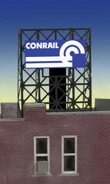 Conrail Flashing Neon Rooftop Billboard - Light Works USA -- Small for N&Z Scales-2