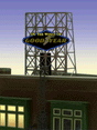 Goodyear Flashing Neon Rooftop Billboard - Light Works USA -- Small for N and Z Scales