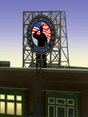 Proud Military Veteran Animated Neon Billboard - Light Works USA -- Small for N & Z Scales