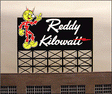 Reddy Kilowatt Animated Neon Billboard -- 4-1/2 x 4-7/8"  11.4 x 12.4cm