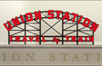Union Station Animated Neon Billboard -- 1-1/2 x 3-1/2"  3.8 x 8.9cm ("Travel by Train" Slogan)