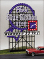 Pabst Blue Ribbon Animated Neon Billboard -- 4-1/2 x 8-3/8"  11.4 x 21.3cm