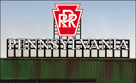 Pennsylvania w/Keystone Animated Neon Billboard -- 3 x 6-1/2"  7.6 x 16.5cm