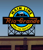 Denver & Rio Grande Western Animated Neon Billboard - Light Works USA(TM) -- Medium for HO/N - 1-3/4 x 2"  4.4 x 5.1cm