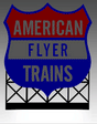 American Flyer Trains Animated Neon Rooftop Billboard - Light Works USA(TM) -- Small for HO & N Scales 2-1/8 x 1-11/16" 5.4 x 4.3cm