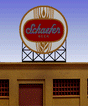 Schaefer Beer Animated Neon Billboard - Light Works USA(TM) -- Small for HO/N 2-3/16 x 1-13/16"  5.6 x 4.6cm