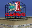 Swift One Hour Cleaners Animated Rooftop Billboard - Light Works USA -- Small for HO & N Scales 2-3/8 x 1-3/4"  6 x 4.5cm
