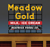 Meadow Gold Animated Rooftop Billboard - Light Works USA -- Small for HO & N Scales 1-7/8 x 2-1/4"  4.8 x 5.7cm-2