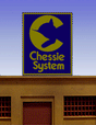 Chessie System Animated Neon Billboard -- Small for HO & N Scales 1-5/8 x 2-1/8"  4.6 x 5.6cm