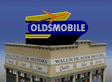 Oldsmobile Rocket Animated Billboard -- Small for HO & N Scales-1