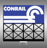 Conrail Animated Neon Billboard - Light Works USA -- Small for HO and N Scales 2 x 1-3/4"  5.1 x 4.5cm-2