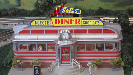 Stella's Diner Animated Neon Sign - Light Works USA -- Small for HO & N Scales 3 x 1" 7.6 x 2.5cm