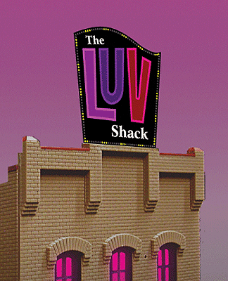 Animated Neon Billboard -- The LUV Shack