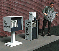 Unpainted, Photo-Etch Metal Kits -- Newspaper Stands pkg(2)