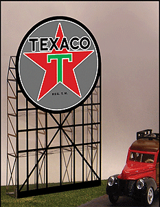 Texaco Animated Neon Billboard -- 4-1/2 x 7-7/8"  11.4 x 20cm