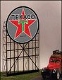 Texaco Animated Neon Billboard -- 4-1/2 x 7-7/8"  11.4 x 20cm
