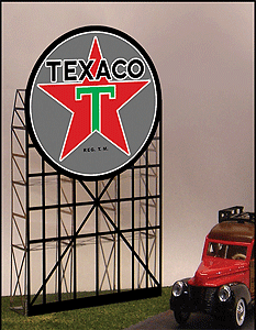 Texaco Animated Neon Billboard -- Small - 2-5/16 x 4"  5.9 x 10.2cm