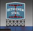 Bethlehem Steel Animated Neon Billboard -- 3 x 3-13/16"  7.6 x 9.7cm