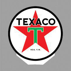 Texaco Star Double-Sided Rotating Sign -- Sign: 2"  5.1cm Diameter, 2"  5.1cm Tall Mast w/3-3/16"  3.1cm Base