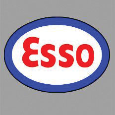 Esso Double-Sided Rotating Sign -- Sign: 2-1/4 x 1-5/8"  5.7 x 4.1cm, 2"  5.1cm Tall Mast w/3-3/16"  3.1cm B