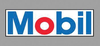 Mobil Double-Sided Rotating Sign -- Sign: 2-1/4 x 7/8"  5.7 x 2.3cm, 2"  5.1cm Tall Mast w/3-3/16"  3.1cm Bas