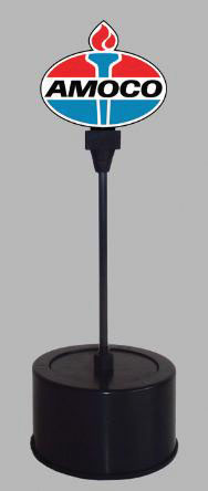 Amoco Gas Double-Sided Rotating Sign -- 2"  5.1cm Tall Mast w/3-3/16"  3.1cm Base