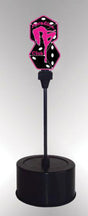 Paradice Club Double-Sided Rotating Sign - Light Works USA -- 5-3/8"  13.7cm w/3-3/16"  3.1cm Base
