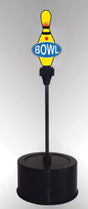 Bowling Double-Sided Rotating Sign - Light Works USA -- 5-3/8"  13.7cm w/3-3/16"  3.1cm Base