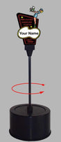 Drive-In Double-Sided Rotating Sign w/Name Sheet -- For HO & O Scales